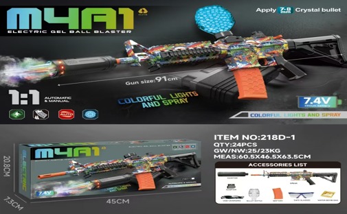 PISTOLA HIDROGEL M4A1